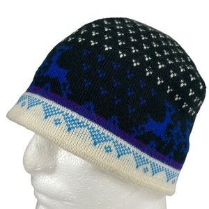 Wigwam Fair Isle Warm Wicking Winter Wool Hat Cap Made USA Snowbaord Ski Hiking